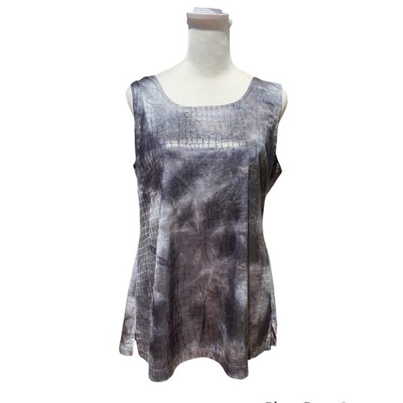 Chico's Metallic Animal Print Blouse - Picture 1 of 6